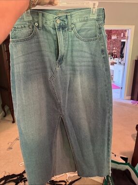 Just USA Men’s Faded Light Blue Straight Jeans Skirt